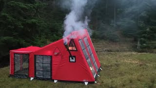 НОВОГОДНИЙ ЛАГЕРЬ ПОД СНЕГОМ С НАШЕЙ ПАЛАТКОЙ ЗИМНИЙ САД