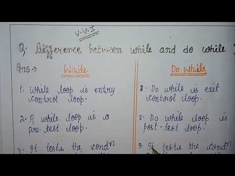 What is the difference between while and do-while loop in C ?