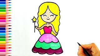 Prenses Nasıl Çizilir? - Prenses Çizimi - Kolay Prenses Çizimi - How To Draw a Princess