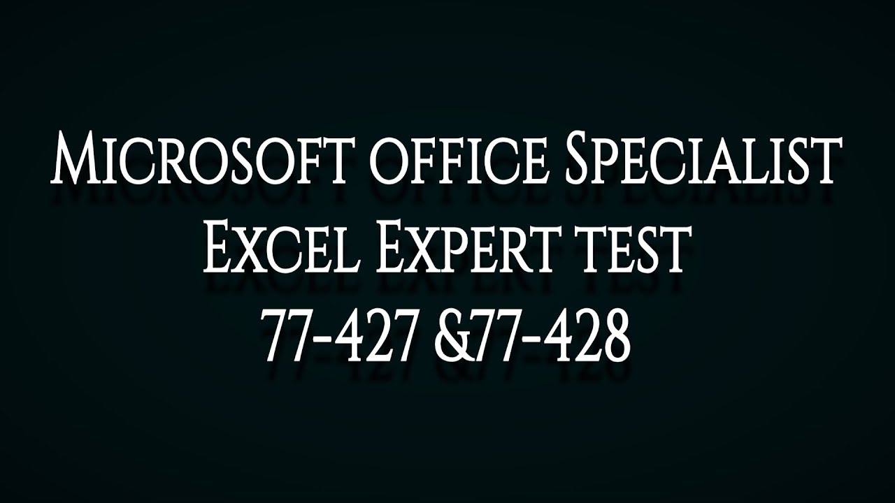 Microsoft Office Specialist.Excel expert(77-427 & 77-428).excel errors.