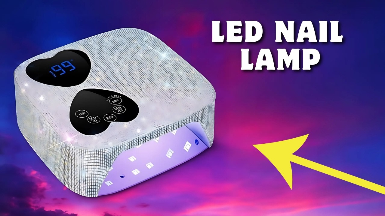 Unboxing the Sparkling UV LED Nail Lamp | Cordless 80W Gel Nail Dryer with Bling Rhinestones