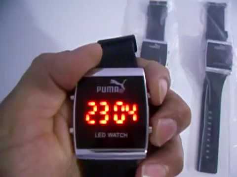 relogio led puma