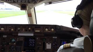 Eddl Dus Rwy 23L Cockpit Take-Off B753 Cockpit View