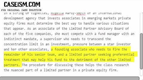 Vignettes on Governance of Private Equity Firms  Case Solution & Analysis Caseism.com
