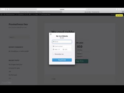 Stripe Subscription Pricing Tables in WordPress