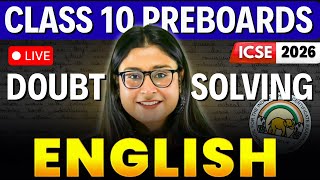ICSE Class 10 Preboards 🔥 Live Doubt Solving Session | ICSE 2026 | Nikita Singh