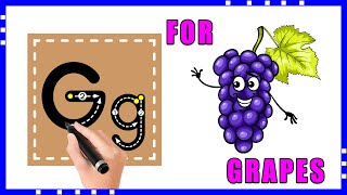 5 Words From G | Tracing Letter G |  Educational Videos For Kids