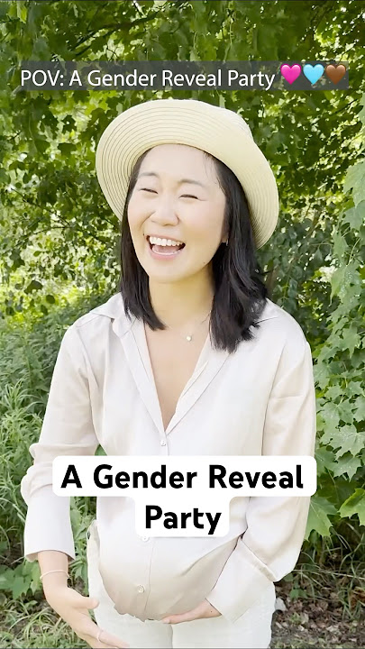 A gender reveal party 🩷🩵🤎#genderrevealparty #dogmom #millennial #comedyvideo #momlife