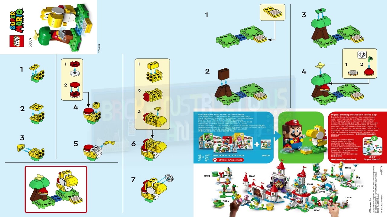 LEGO instructions - Super Mario - 30509 - Yellow Yoshi's Fruit