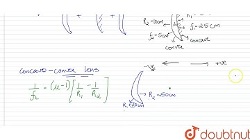 The concave and convex surface of a thin concavo-convex lens of refractive index 1.5 has radius of