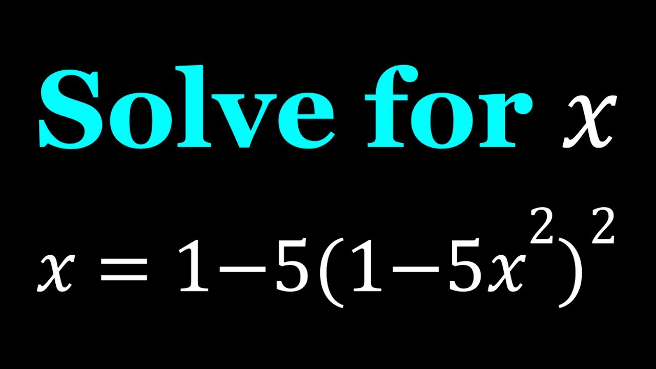 Let's Solve An Interesting Polynomial Equation - YouTube