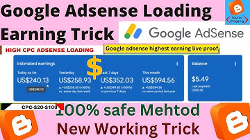 How to get Adsense loading trick || Adsense loading high cpc method || Live loding proof 2023