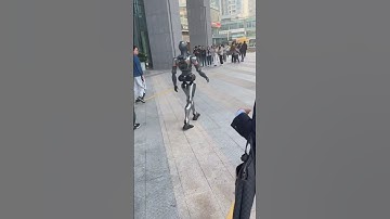 Amazing Chinese Humanoid Robot is Walking On The Road #robot