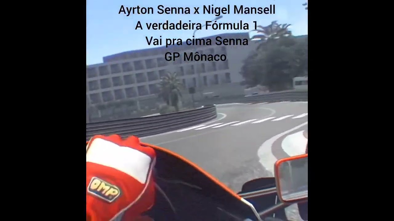 GP de Mônaco, Ayrton Senna x Nigel Mansell. Vai pra cima Senna. A verdadeira Fórmula 1.