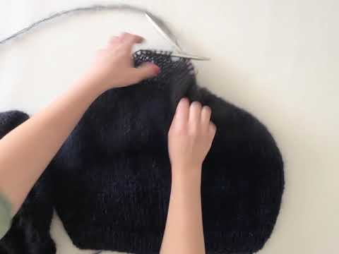 Attaching sleeves and body to work a bottom-up yoke sweater