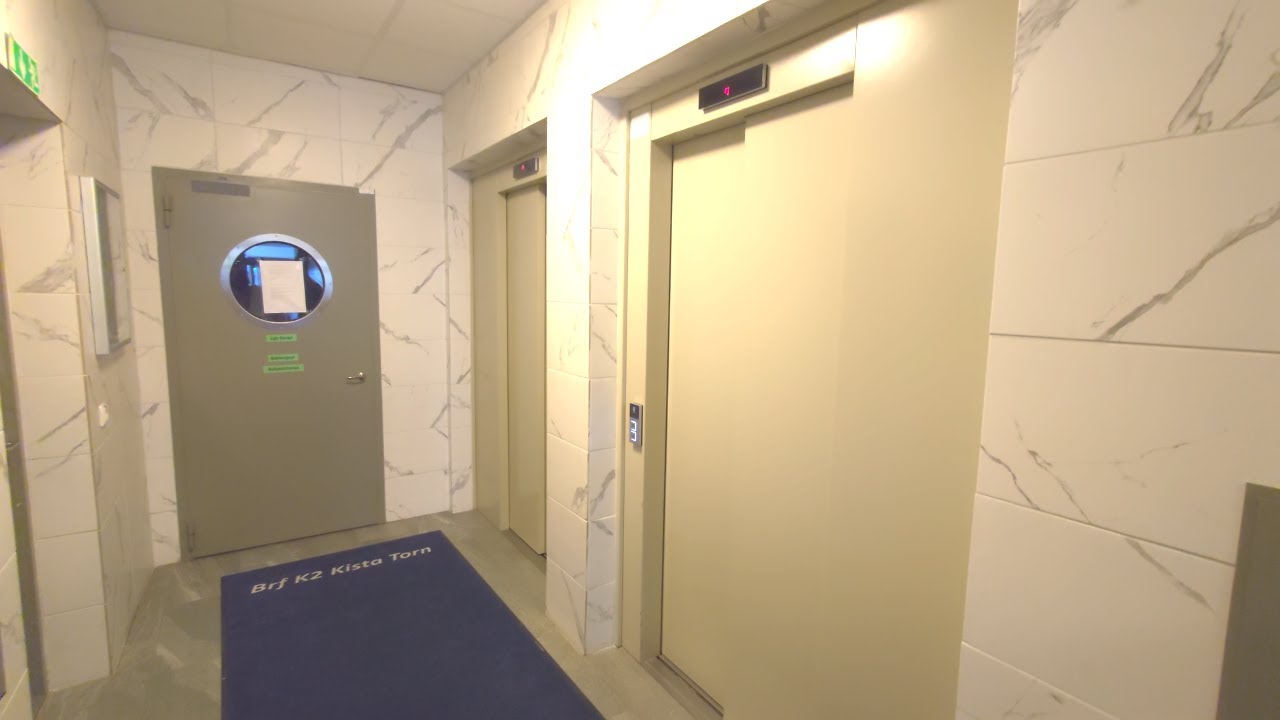 2015 Schindler 5500 High-Rise MRL-Traction Elevators @ Kista Torn, Stockholm, Sweden!