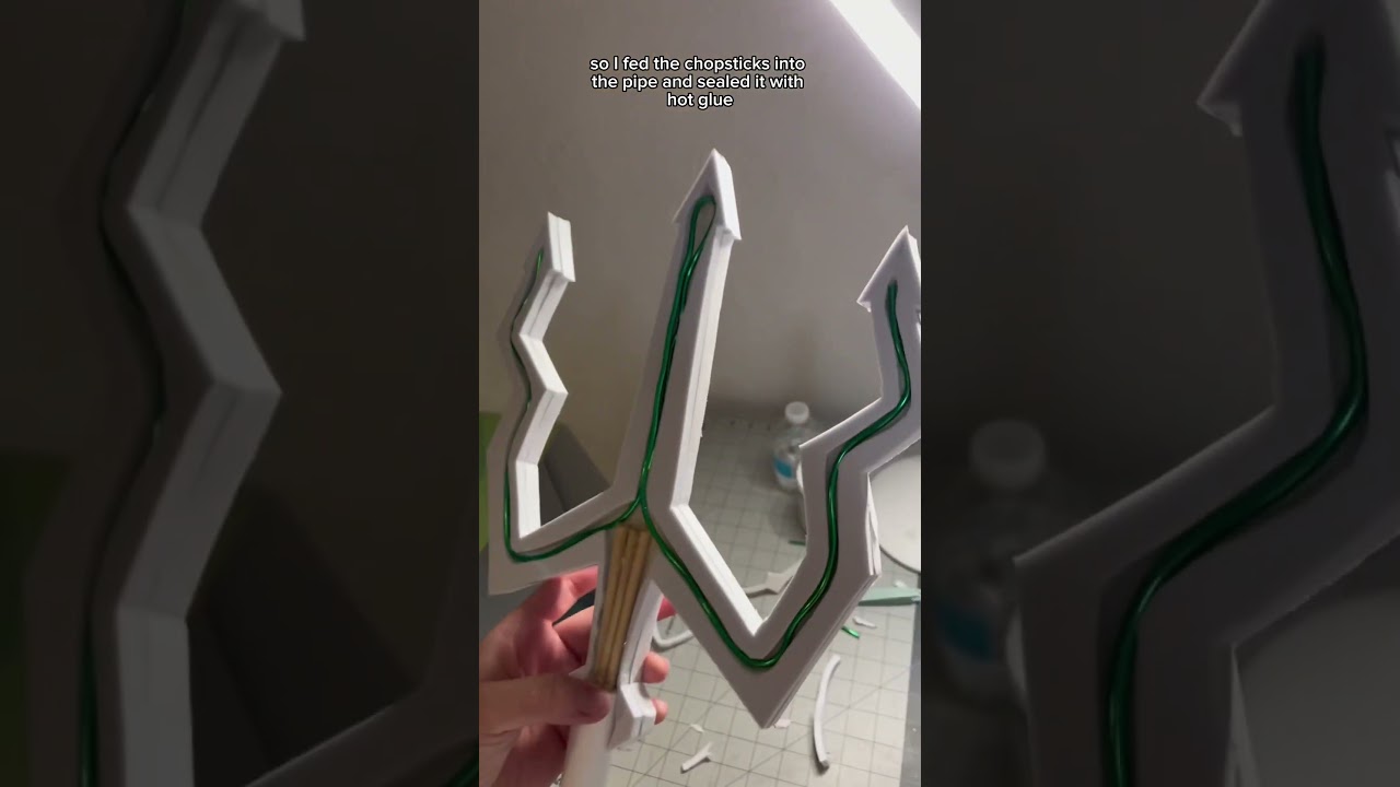 Making a Pitchfork/Trident in 3 Days!! #halloween #cosplay #cosplaybuild