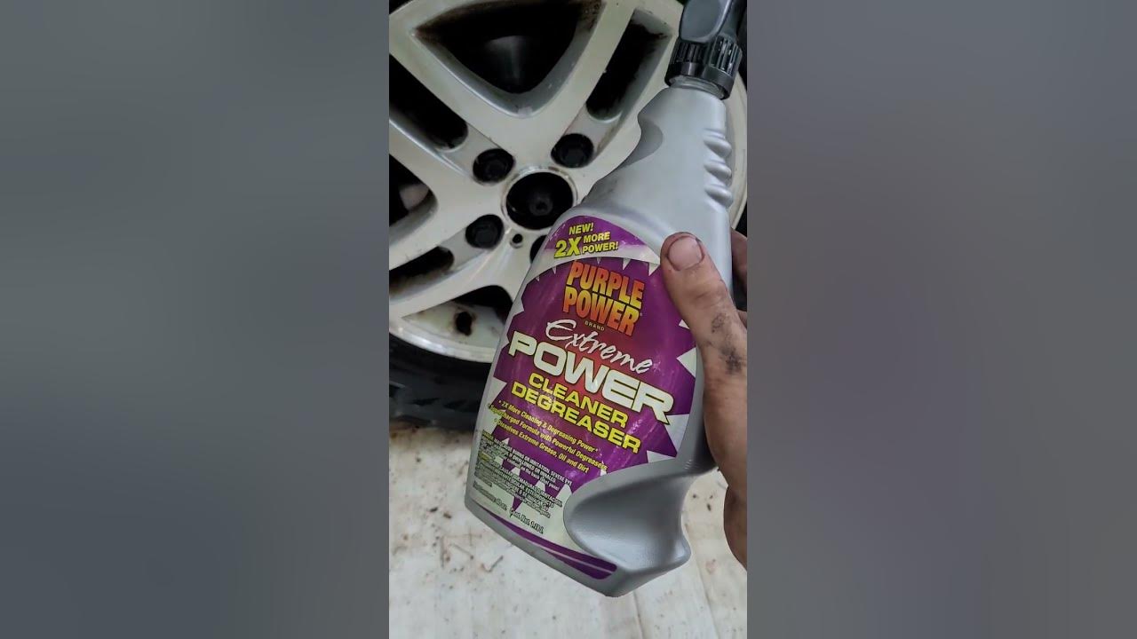 Purple Power! #cleaning #purplepower #rims #clean #truck #wow  #shorts #ytshorts #subscribe 