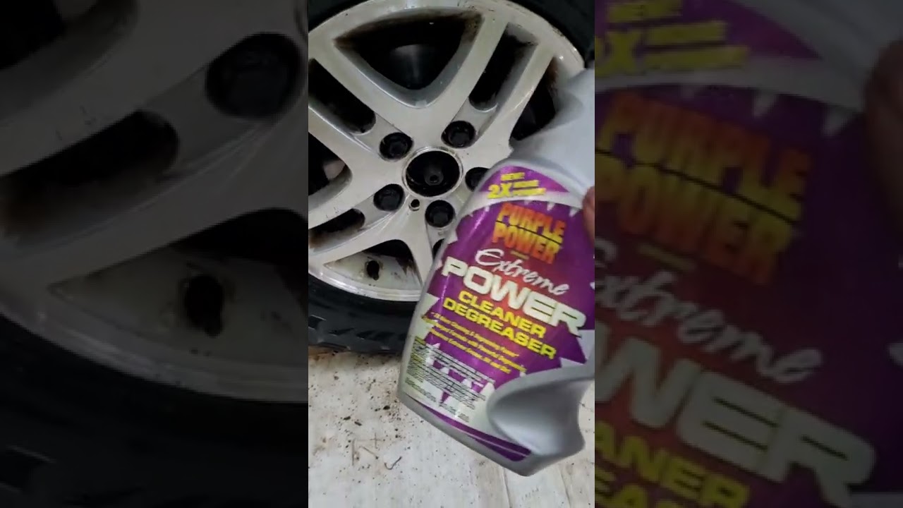 Purple Power! #cleaning #purplepower #rims #clean #truck #wow  #shorts #ytshorts #subscribe 