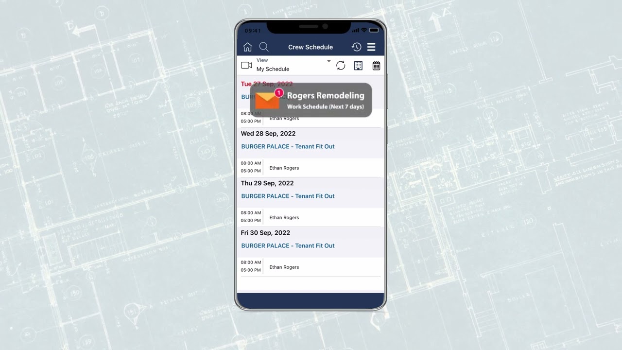 Managing a Crew Schedule with Contractor Foreman