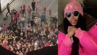 Nicki Minaj Greets Fans Outside Hotel Following Arrest