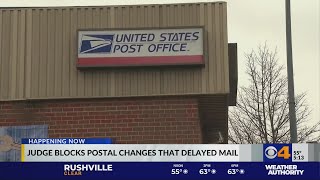 Judge halts USPS changes