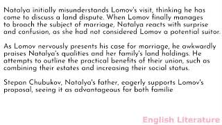 Summary and analysis of The Proposal by Anton Chekhov