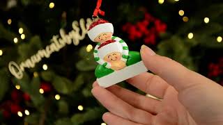 Ornaments by Elves: Personalized Better Together Couple Christmas Ornament OBE-OC-362-2