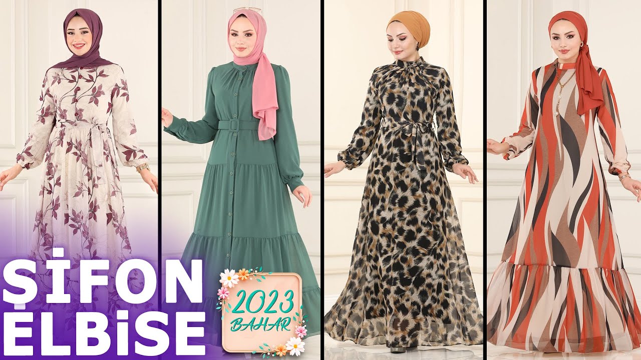 ModaSelvim Şifon Elbise Modelleri 2 (2023 İlkbahar Yaz) | ModaSelvim Elbise 2023 - Chiffon Dresses