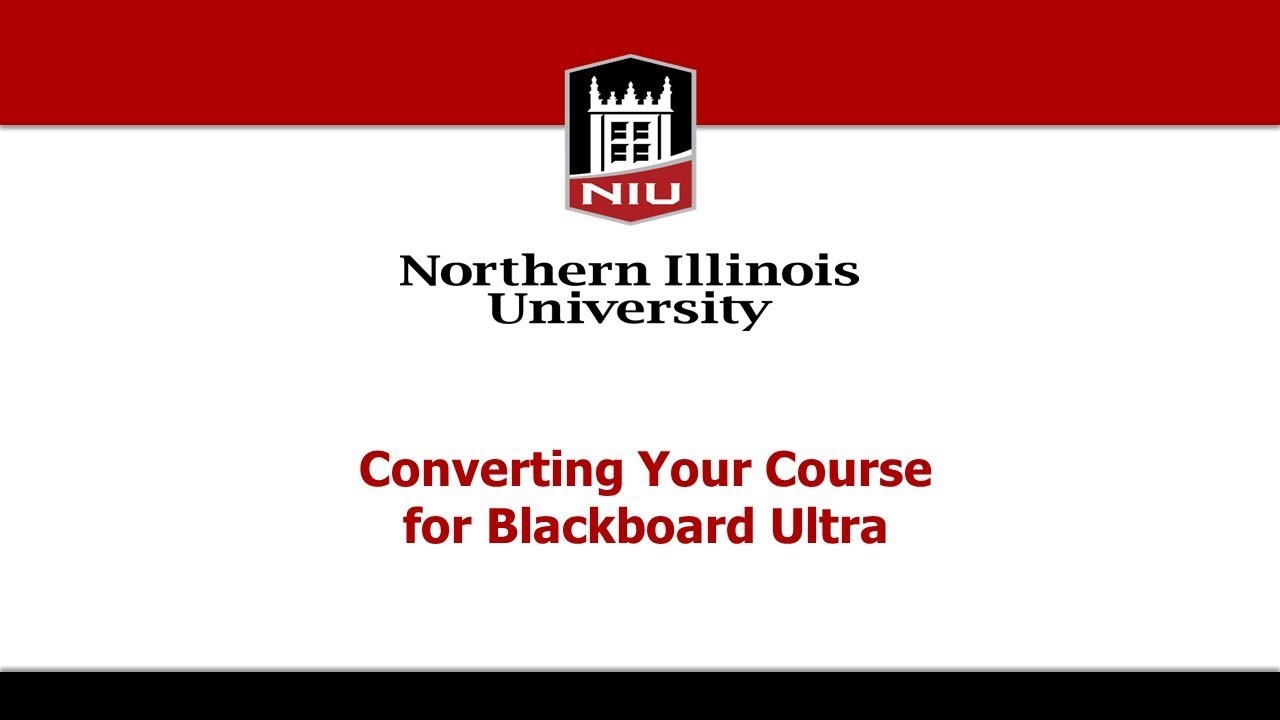 Converting Your Course for Blackboard Ultra
