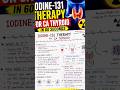 Iodine-131 therapy for Ca Thyroid.