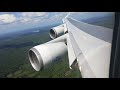 KLM Boeing 747-400 arriving at Paramaribo-Johan Adolf Pengel Airport