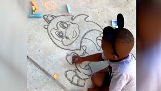 5-Year-Old Wows Family With Sonic the Hedgehog Drawing