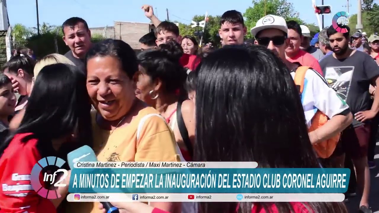 A MINUTOS DE EMPEZAR LA INAUGURACIÓN DEL ESTADIO CLUB CORONEL AGUIRRE