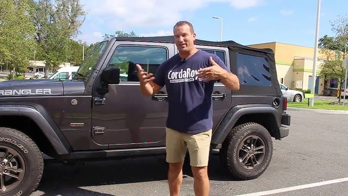 How to remove Jeep Wrangler Soft Top explained by Cedar Rapids Jeep Dealer  - YouTube