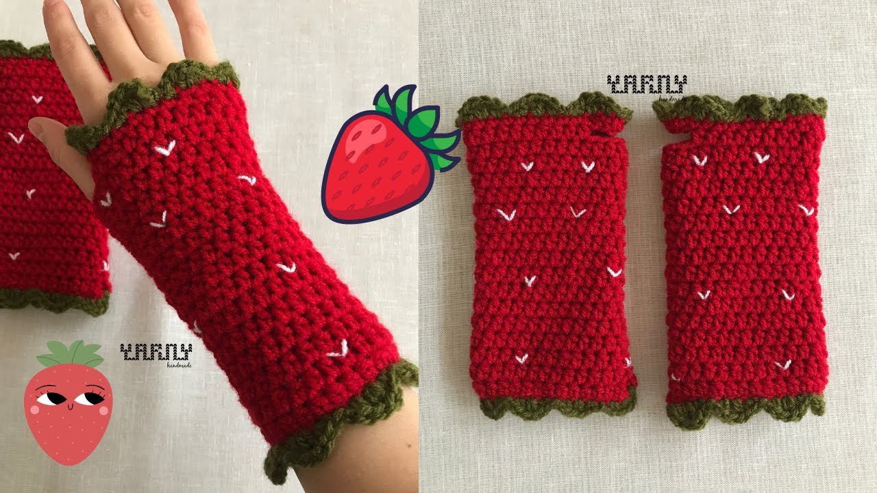 Strawberry Fingertip Oven Mitts - aStitch aHalf