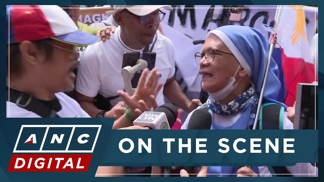LOOK: Duterte supporters harass nun during anti-corruption protest | ANC