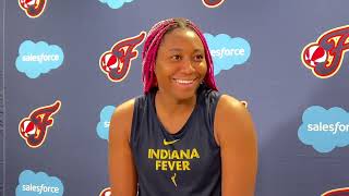 Aliyah Boston after Day 2 of Indiana Fever training camp | Fieldhouse Files