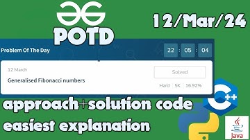 Gfg potd| Generalized Fibonacci numbers