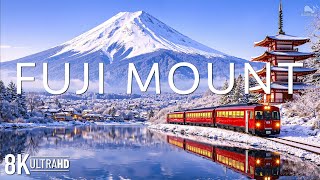Winter at Mount Fuji 8K UHD ❄️ Snowy Peak, Sacred Landscapes \u0026 Timeless Japanese Calm