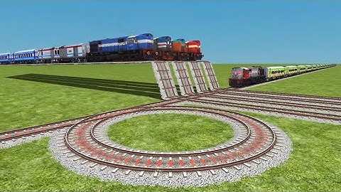 More Passenger Electric Engine Locomotives || Local Trains Railroads Crossings Railworks 4