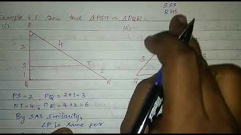 Example 4.1) show that ∆PST~∆PQR (ii)