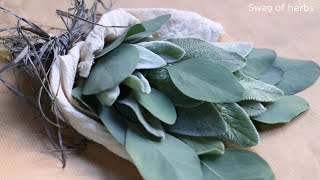 Easy for Beginners] Eucalyptus Populus and Lamb's Ear Swag - YouTube