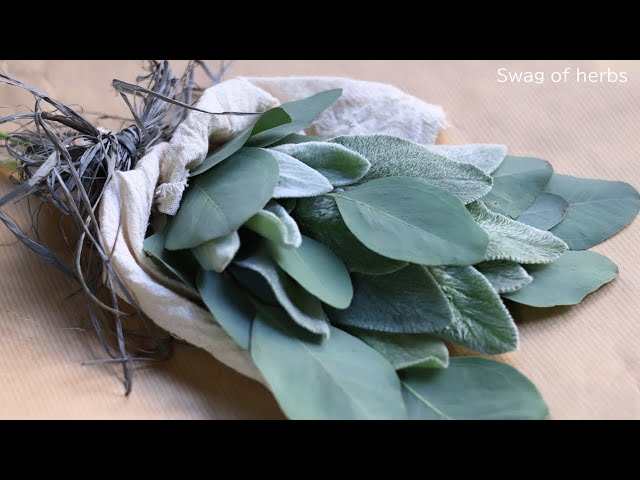 Easy for Beginners] Eucalyptus Populus and Lamb's Ear Swag - YouTube