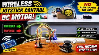 Wireless Joystick Controlled DC Motor using ESP8266 & NRF24L01 | Arduino Tutorial Wireless Joystick Controlled DC Motor using ESP8266 & NRF24L01 | Arduino Tutorial