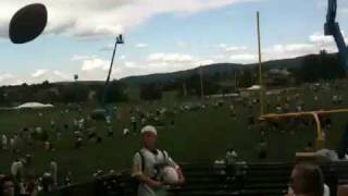 Jeff Reed Kicks Right At Us (Steelers Training Camp)