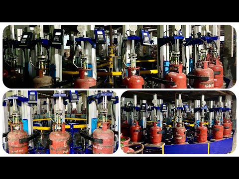 How LPG Cylinders are filled in India. HPCL, IOCL, BPCL ! Carrosuel Filling System