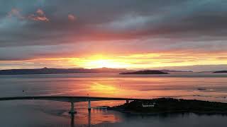 Isle Of Skye Bridge - Amazing Sunset - A Drone Flight -