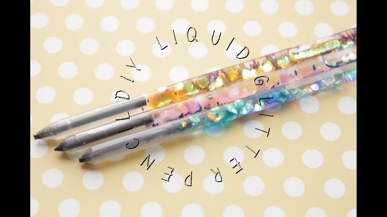 DIY LIQUID GLITTER PENCIL YouTube