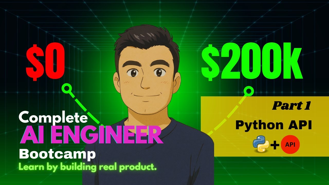 How to create a Python API? (Using FastAPI) Complete AI Engineer BOOTCAMP Course for Beginners